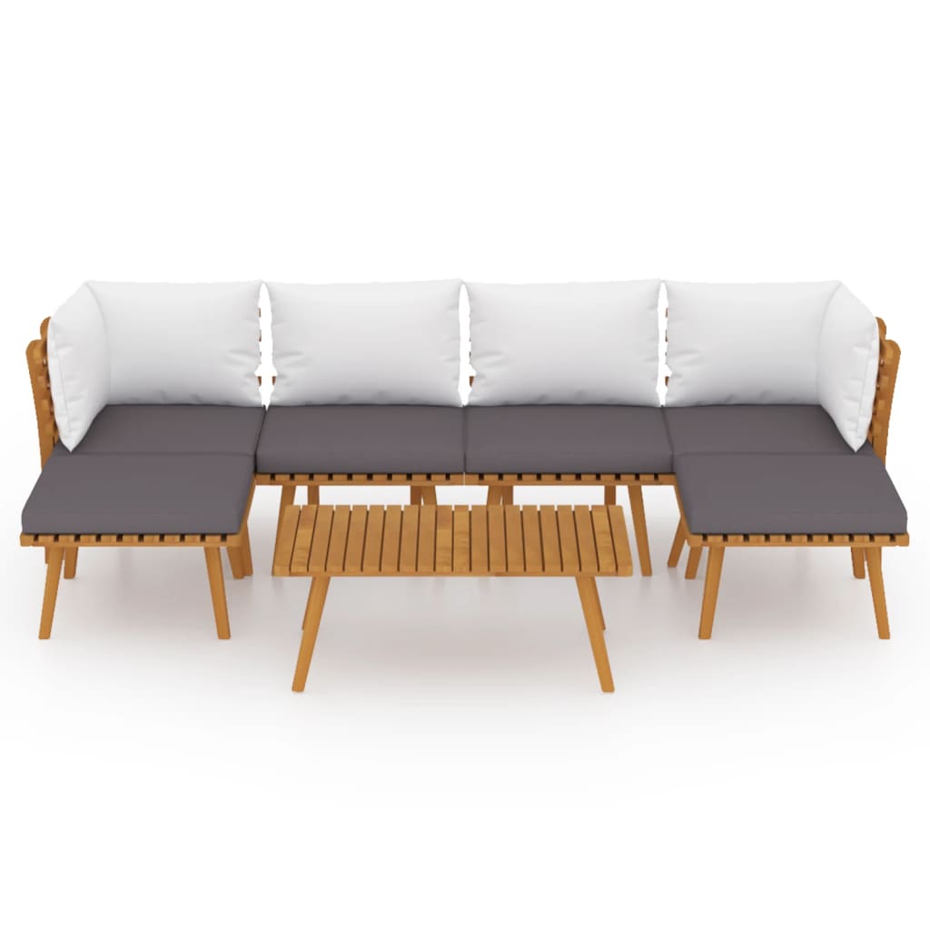 vidaXL 7 Piece Garden Lounge Set with Cushions Solid Wood Acacia