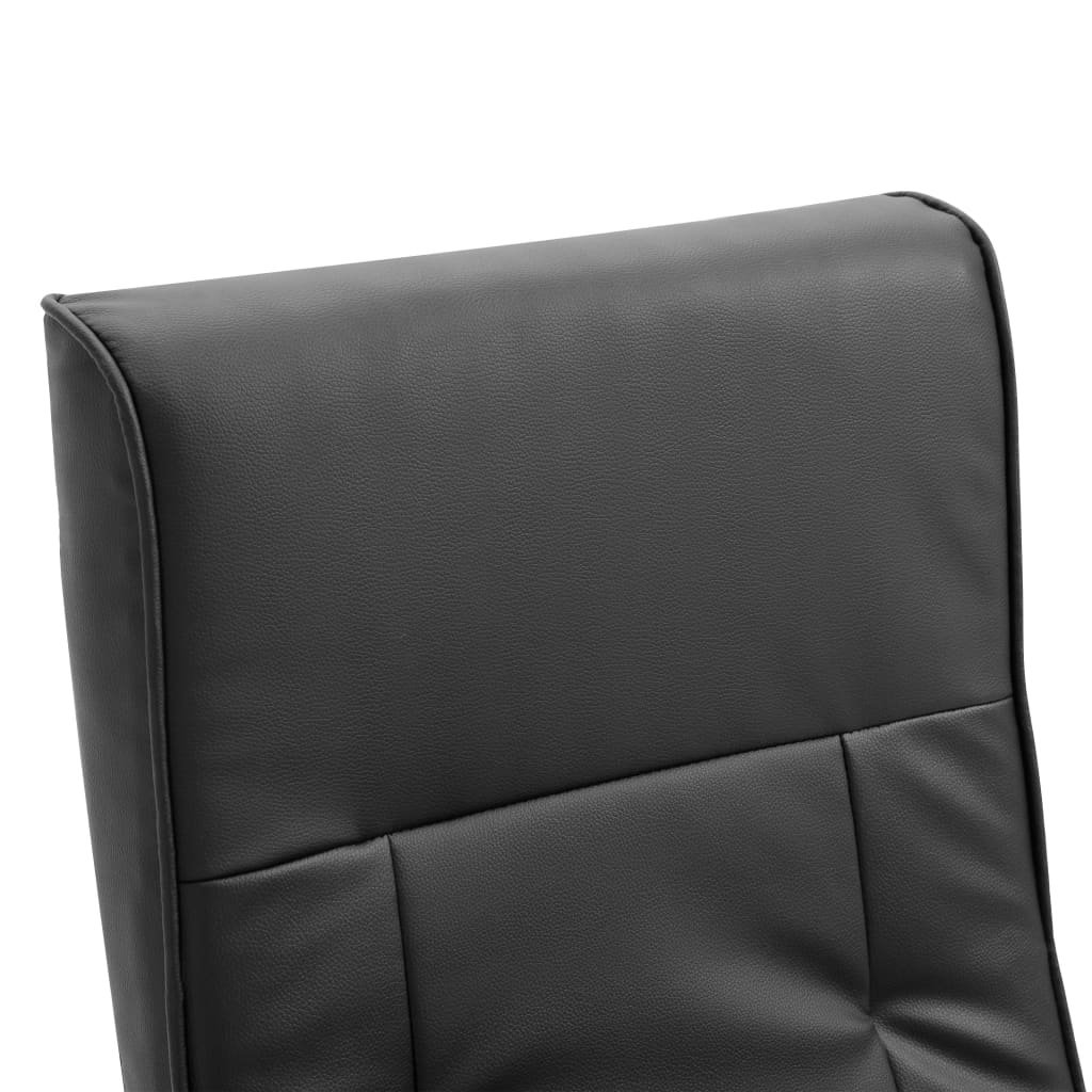 vidaXL Swivel TV Armchair Black Faux Leather
