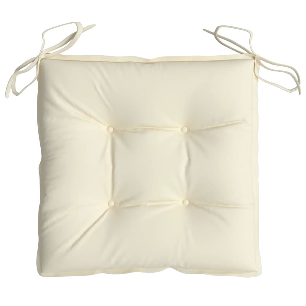 vidaXL Chair Cushions 4 pcs Cream White 50x50x7 cm Oxford Fabric