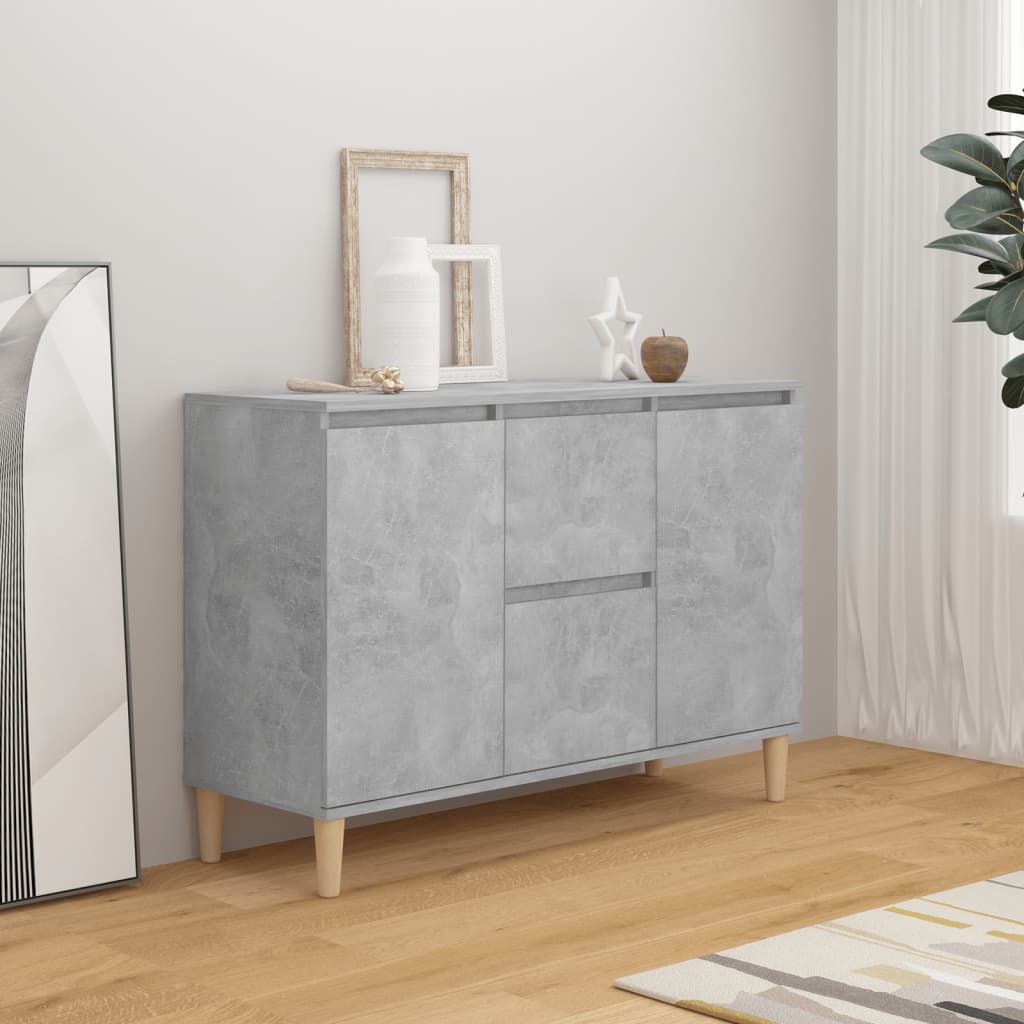 vidaXL Sideboard Concrete Grey 101x35x70 cm Engineered Wood