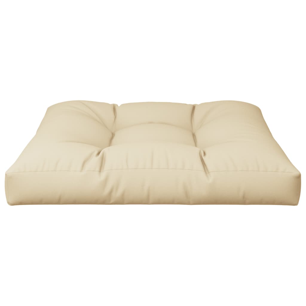 vidaXL Pallet Cushion Beige 80x80x12 cm Fabric