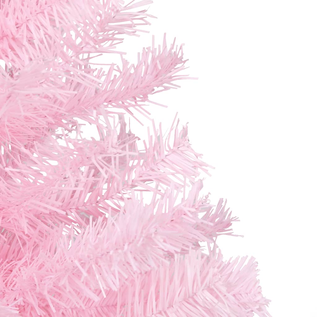 vidaXL Artificial Pre-lit Christmas Tree with Ball Set Pink 150 cm PVC