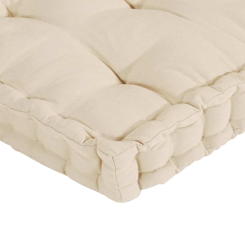 vidaXL Pallet Floor Cushions 5 pcs Beige Cotton