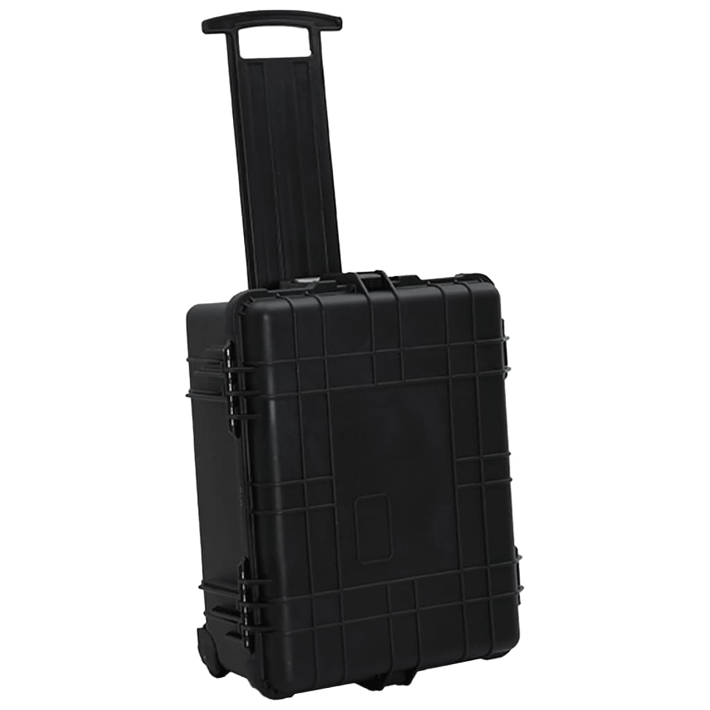 vidaXL Wheeled Flight Case Black 58x45x27 cm PP