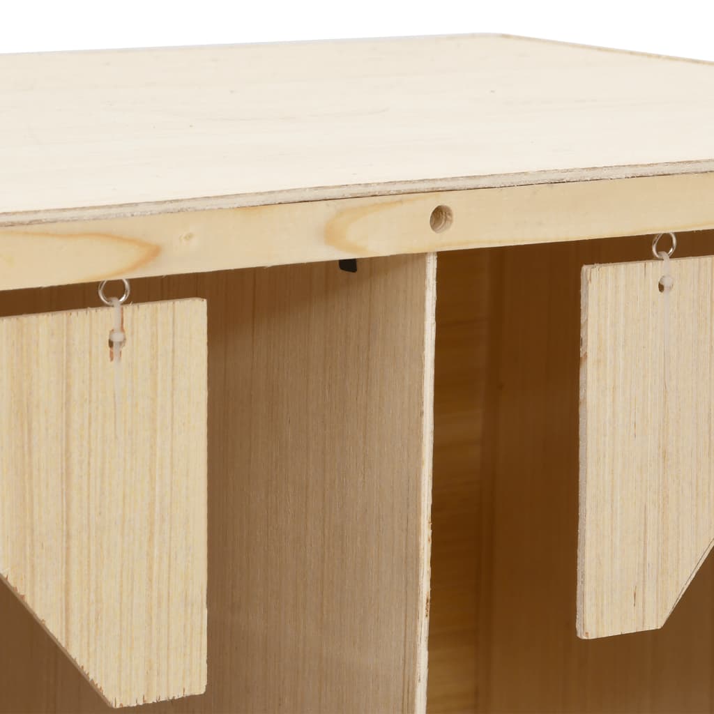 vidaXL Chicken Laying Nest 5 Compartments 117x33x38 cm Solid Pine Wood