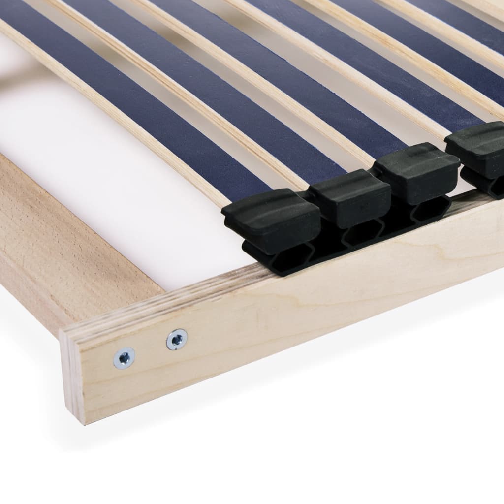 vidaXL Slatted Bed Base without Mattress with 42 Slats 7 Zones 100x200 cm