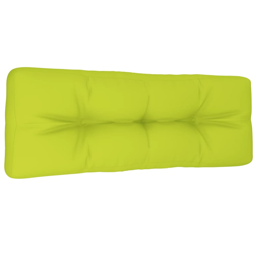 vidaXL Pallet Cushion Bright Green 120x40x12 cm Fabric