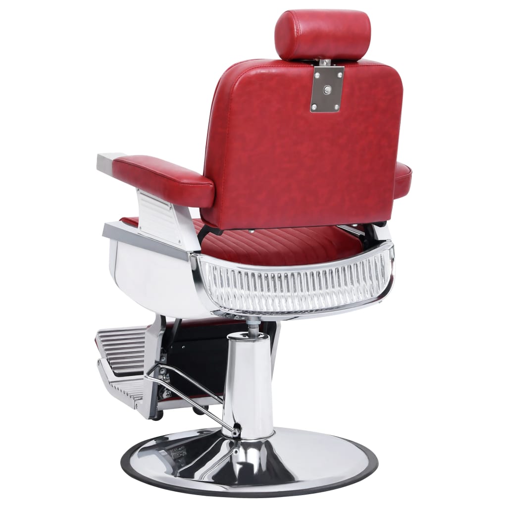 vidaXL Barber Chair Red 68x69x116 cm Faux Leather
