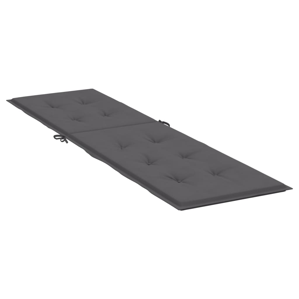 vidaXL Deck Chair Cushion Anthracite (75+105)x50x4 cm