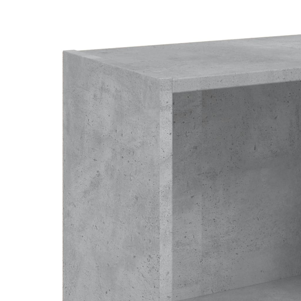 vidaXL 3-Tier Book Cabinet Concrete Grey 40x24x109 cm Engineered Wood