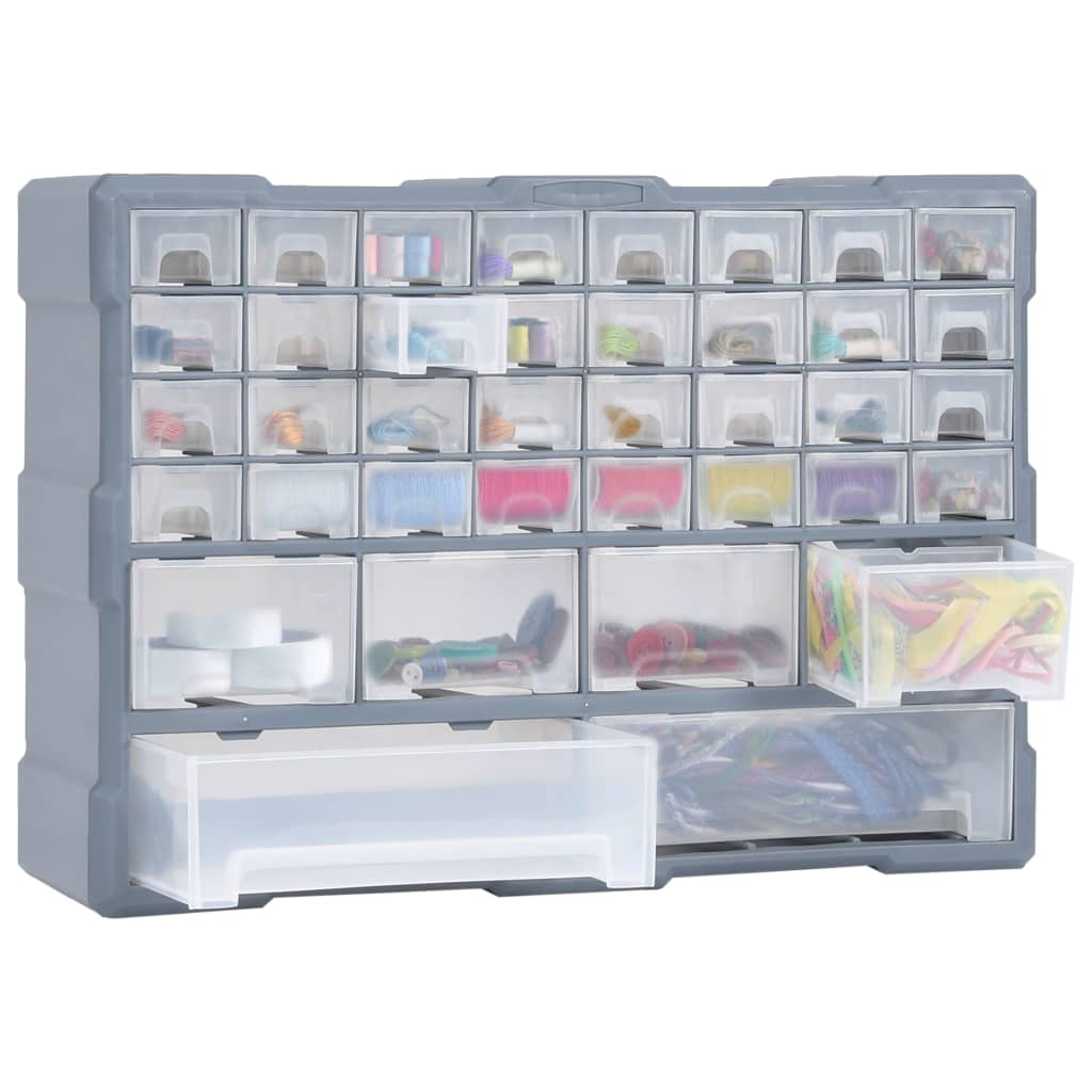 vidaXL Multi-drawer Organiser with 38 Drawers 52x16x37.5 cm