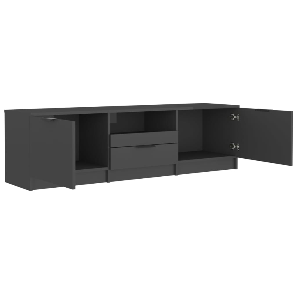 vidaXL TV Cabinet Black 140x35x40 cm Engineered Wood
