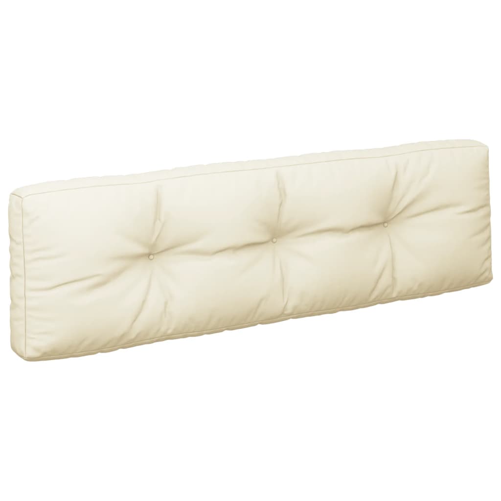 vidaXL Pallet Cushions 5 pcs Cream Fabric