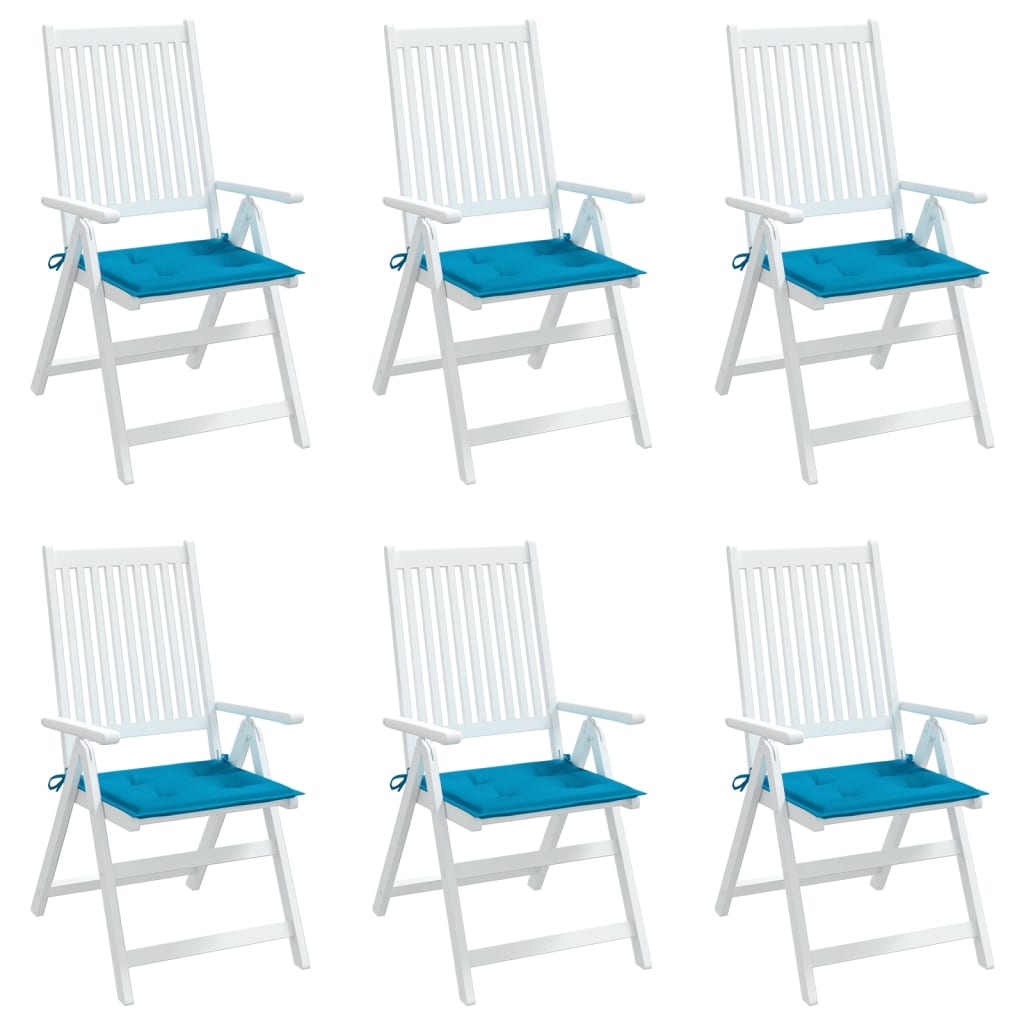 vidaXL Garden Chair Cushions 6 pcs Blue 50x50x3 cm Oxford Fabric