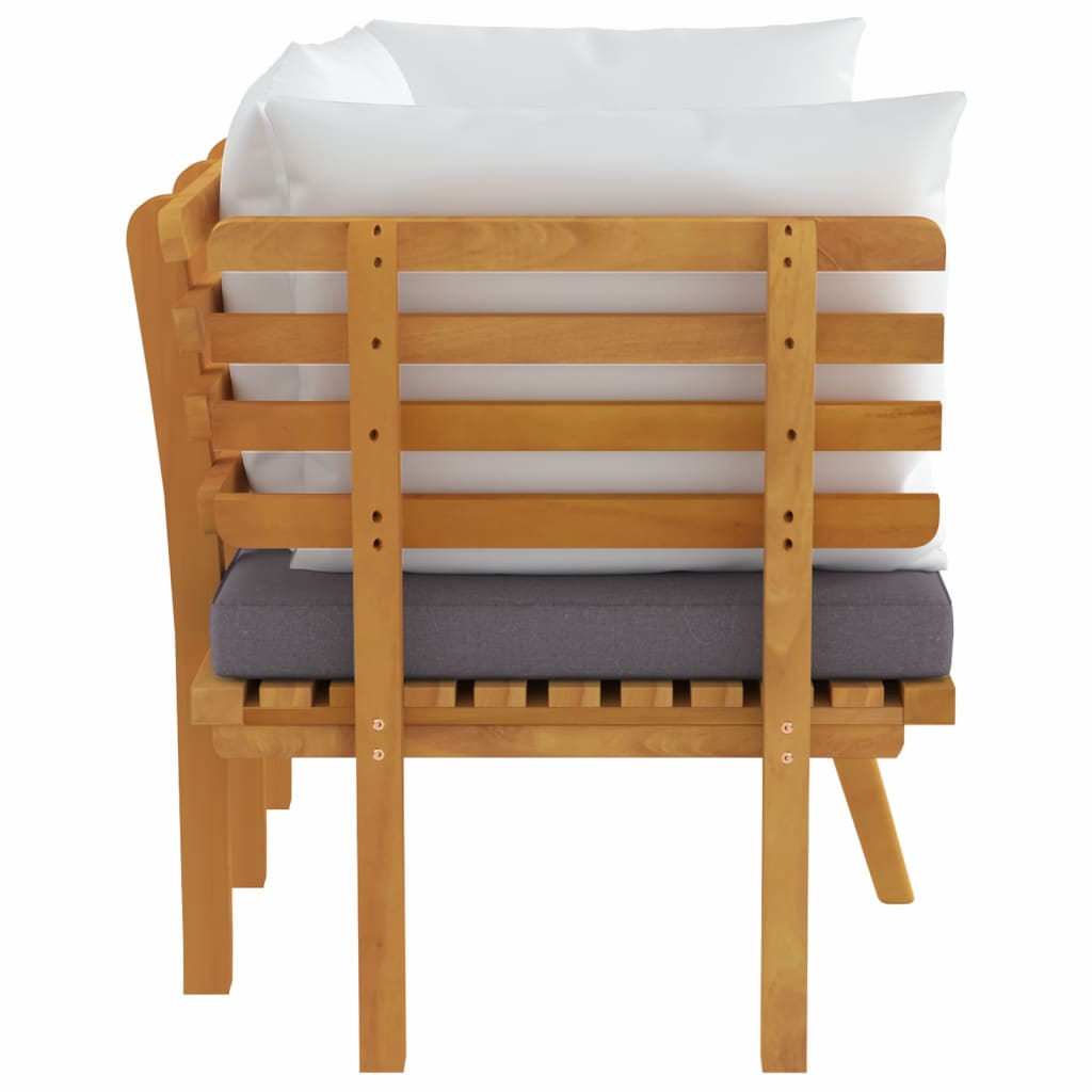 vidaXL 2-Seater Garden Sofa with Cushions Solid Acacia Wood
