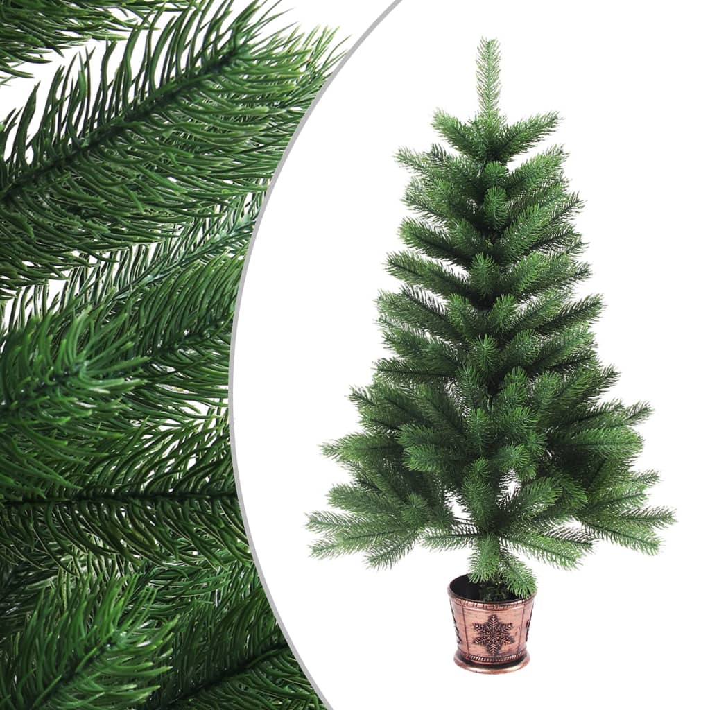 vidaXL Artificial Pre-lit Christmas Tree with Ball Set 90 cm Green