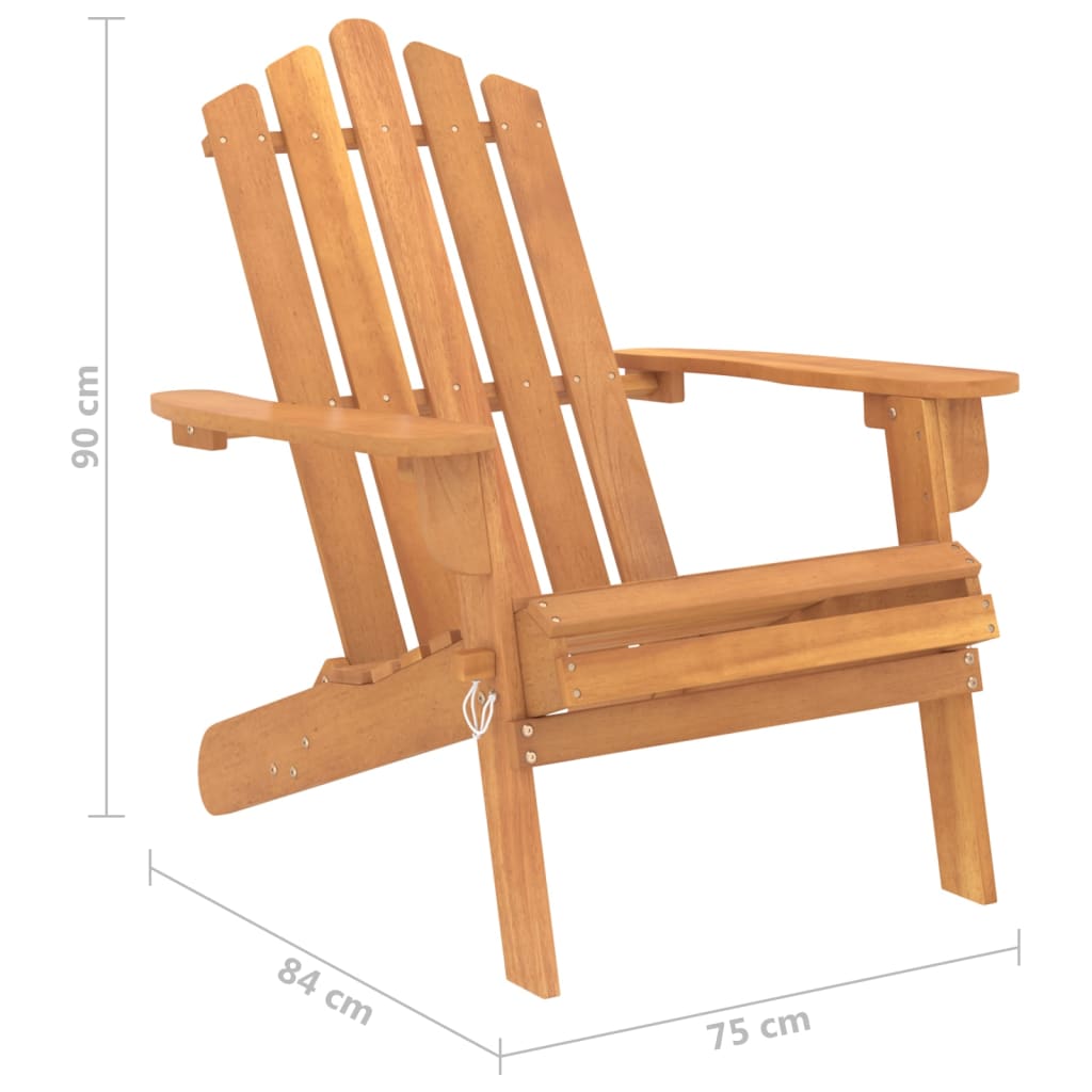 vidaXL Garden Adirondack Chair Solid Acacia Wood