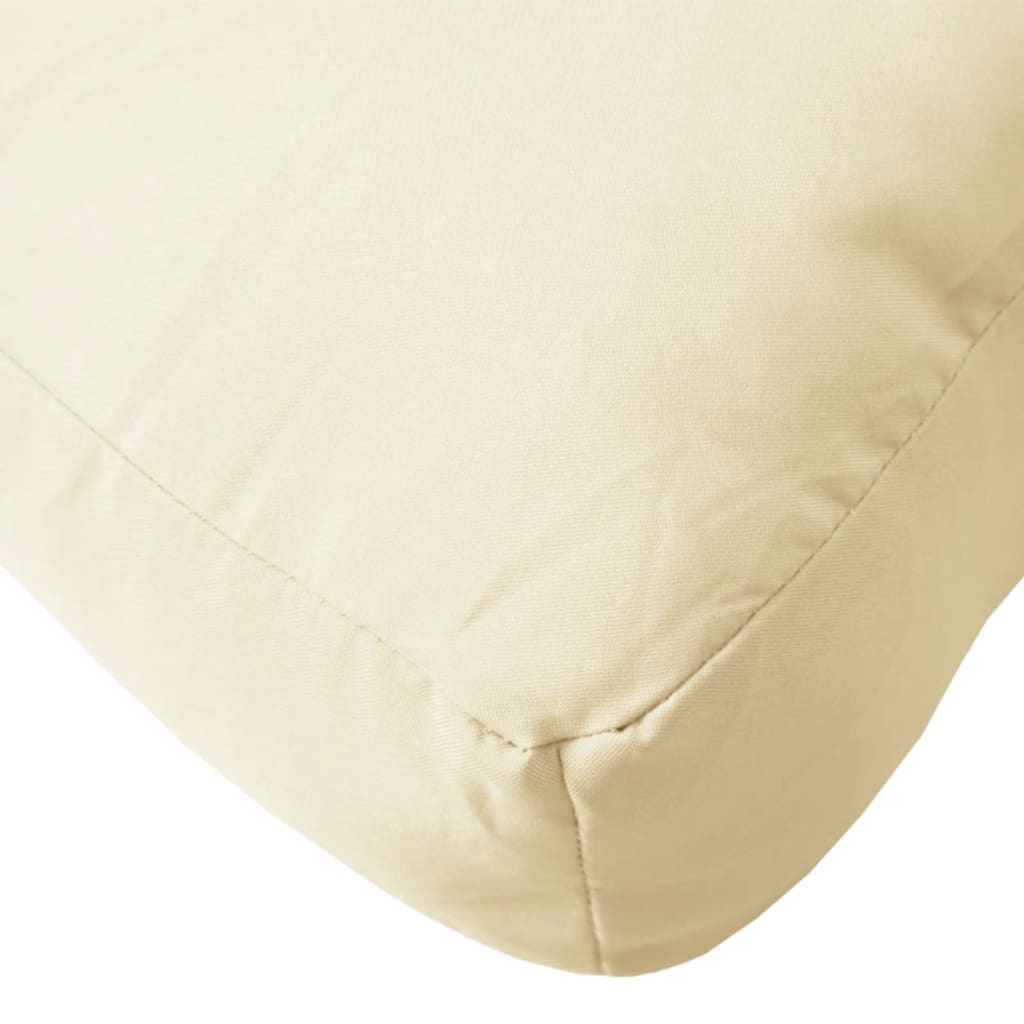 vidaXL Pallet Cushion Cream 70x70x12 cm Fabric