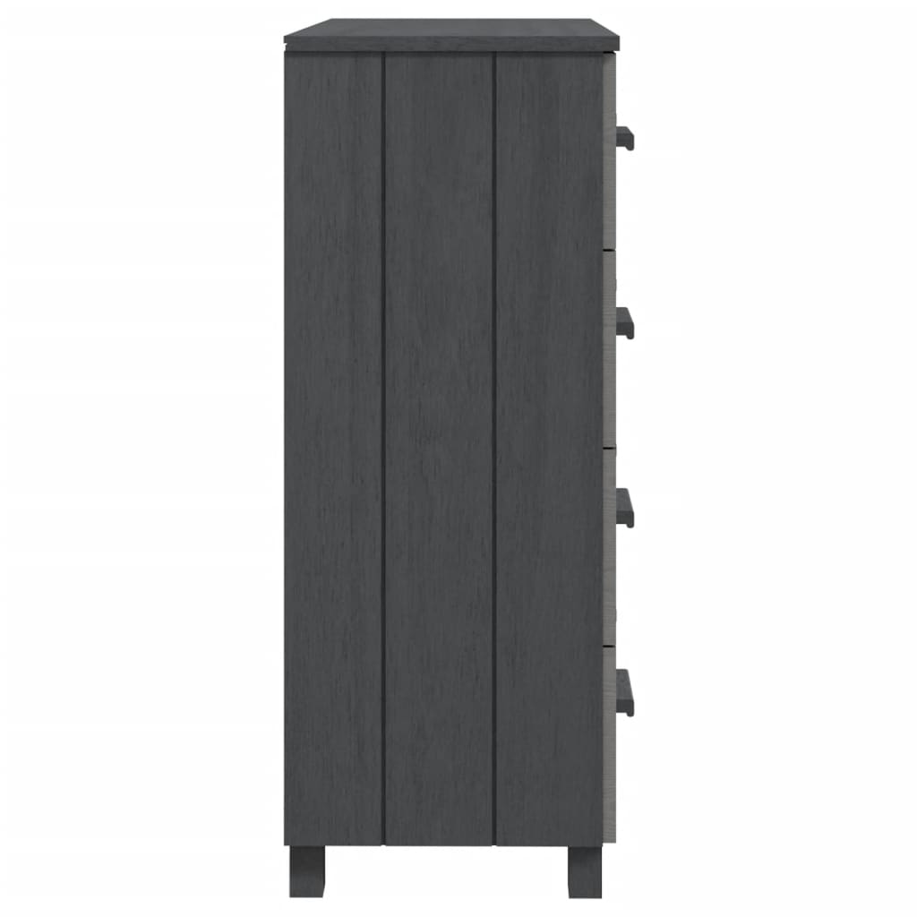 vidaXL Sideboard HAMAR Dark Grey 79x40x103.5 cm Solid Wood Pine