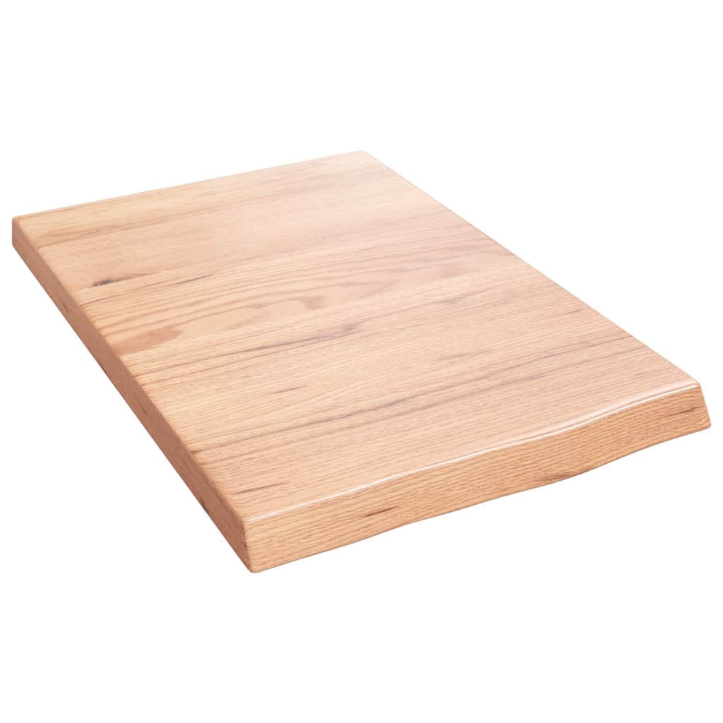 vidaXL Bathroom Countertop Light Brown 40x60x(2-4) cm Treated Solid Wood