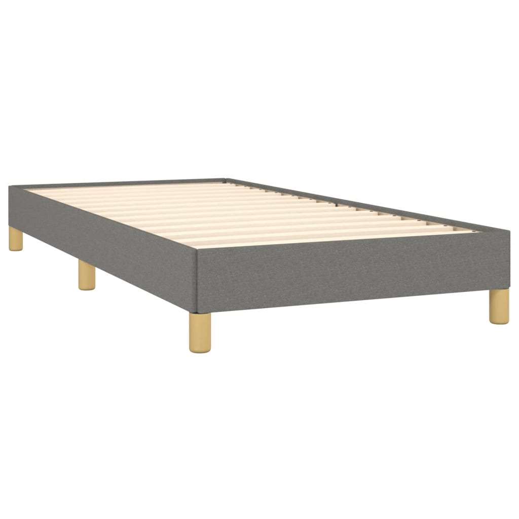 vidaXL Bed Frame without Mattress Dark Grey 92x187 cm Single Fabric