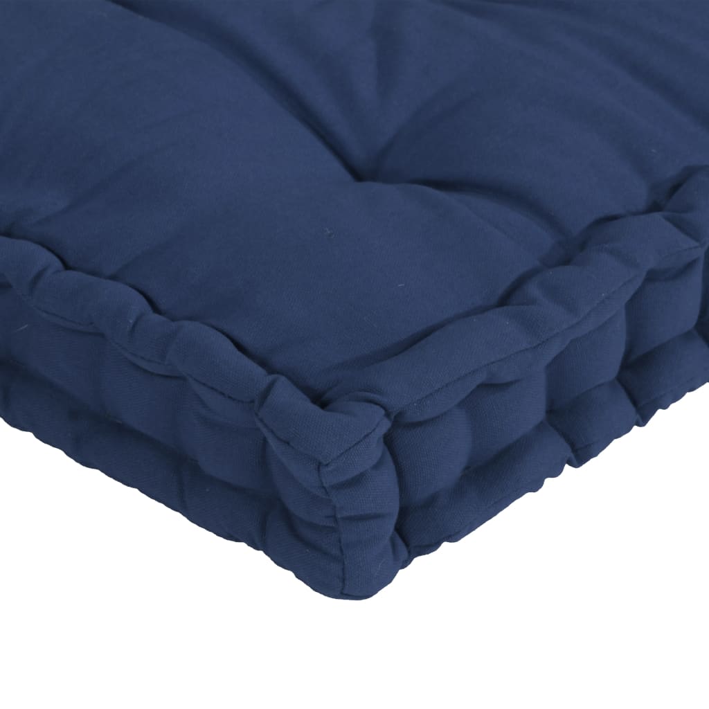 vidaXL Pallet Floor Cushions 6 pcs Light Navy Blue Cotton