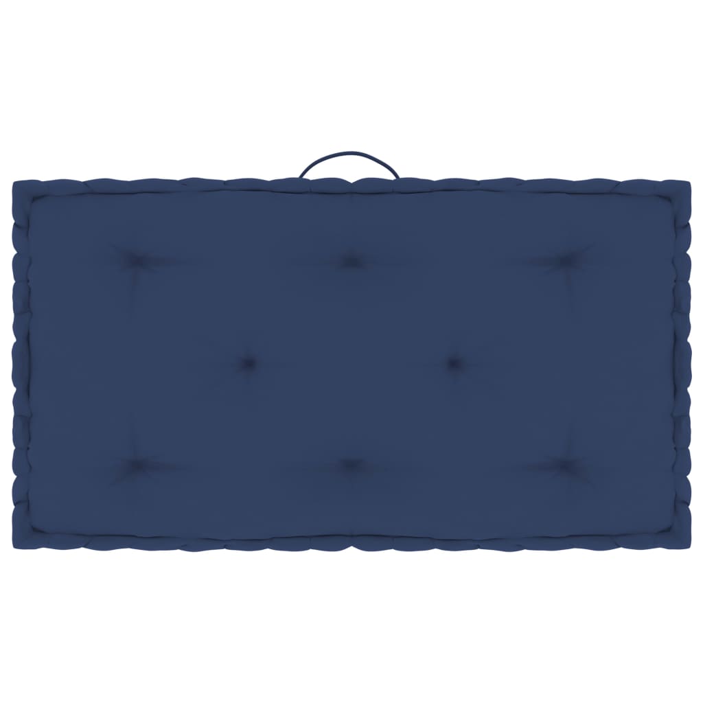 vidaXL Pallet Floor Cushions 4 pcs Light Navy Blue Cotton