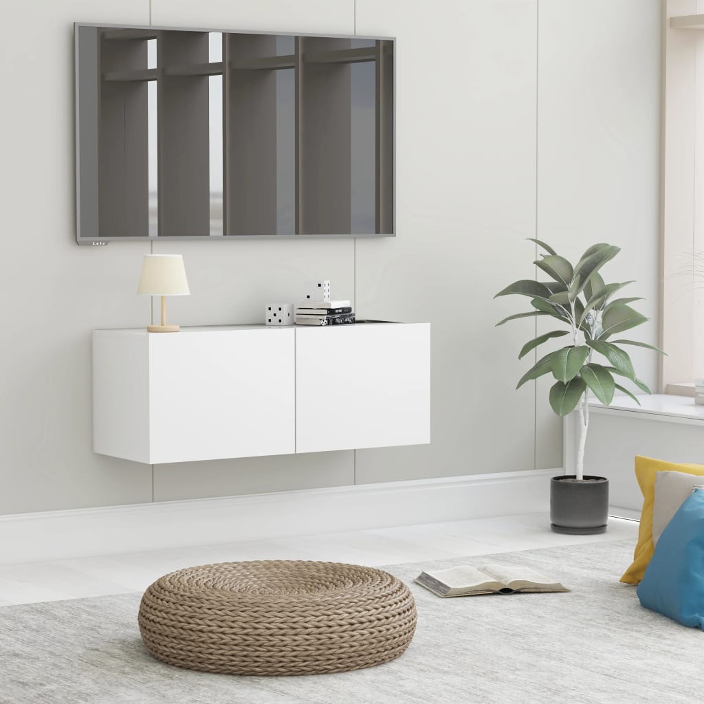 vidaXL TV Cabinet White 80x30x30 cm Engineered Wood