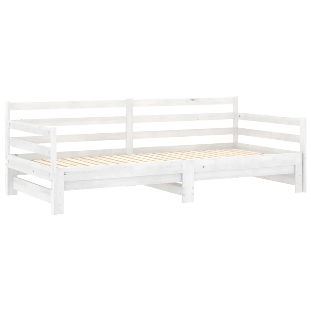 vidaXL Pull-out Day Bed without Mattress White 2x(90x200) cm