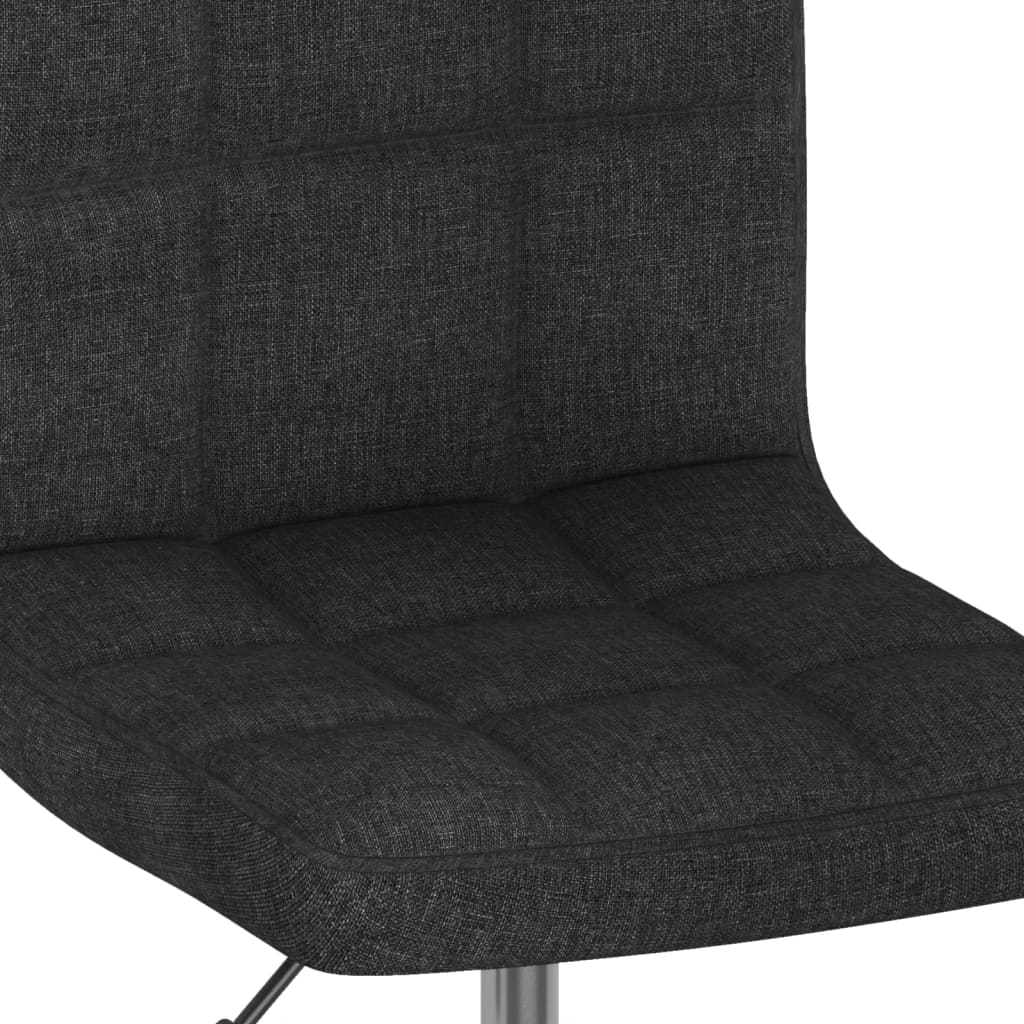 vidaXL Swivel Dining Chairs 4 pcs Black Fabric