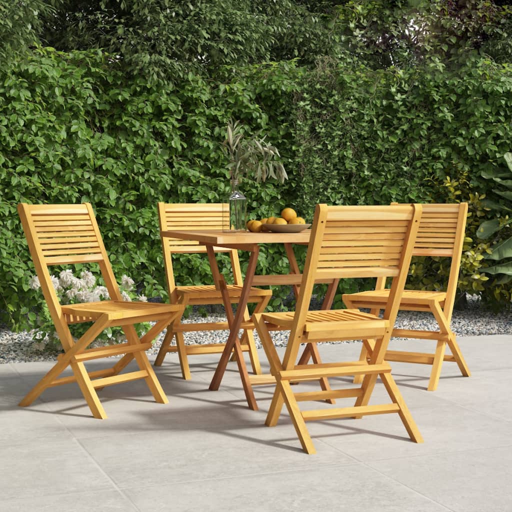 vidaXL Folding Garden Chairs 4 pcs 47x62x90 cm Solid Wood Teak