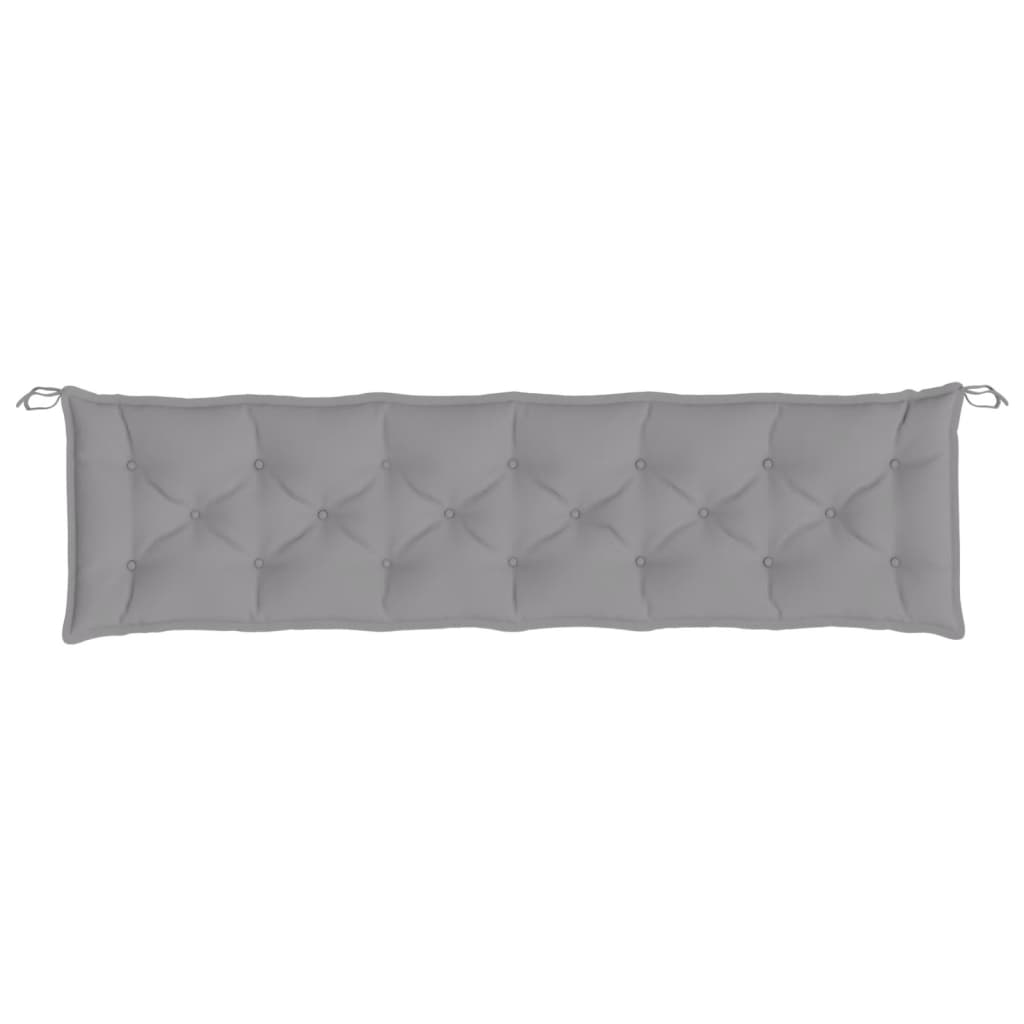 vidaXL Garden Bench Cushions 2 pcs Grey 200x50x7cm Oxford Fabric