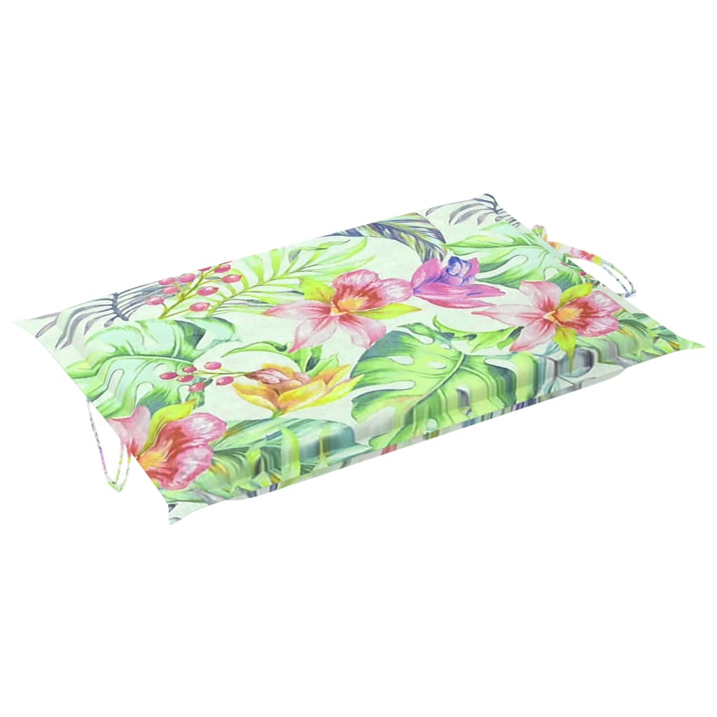 vidaXL Sun Lounger Cushion Leaf Pattern 186x58x3cm Oxford Fabric
