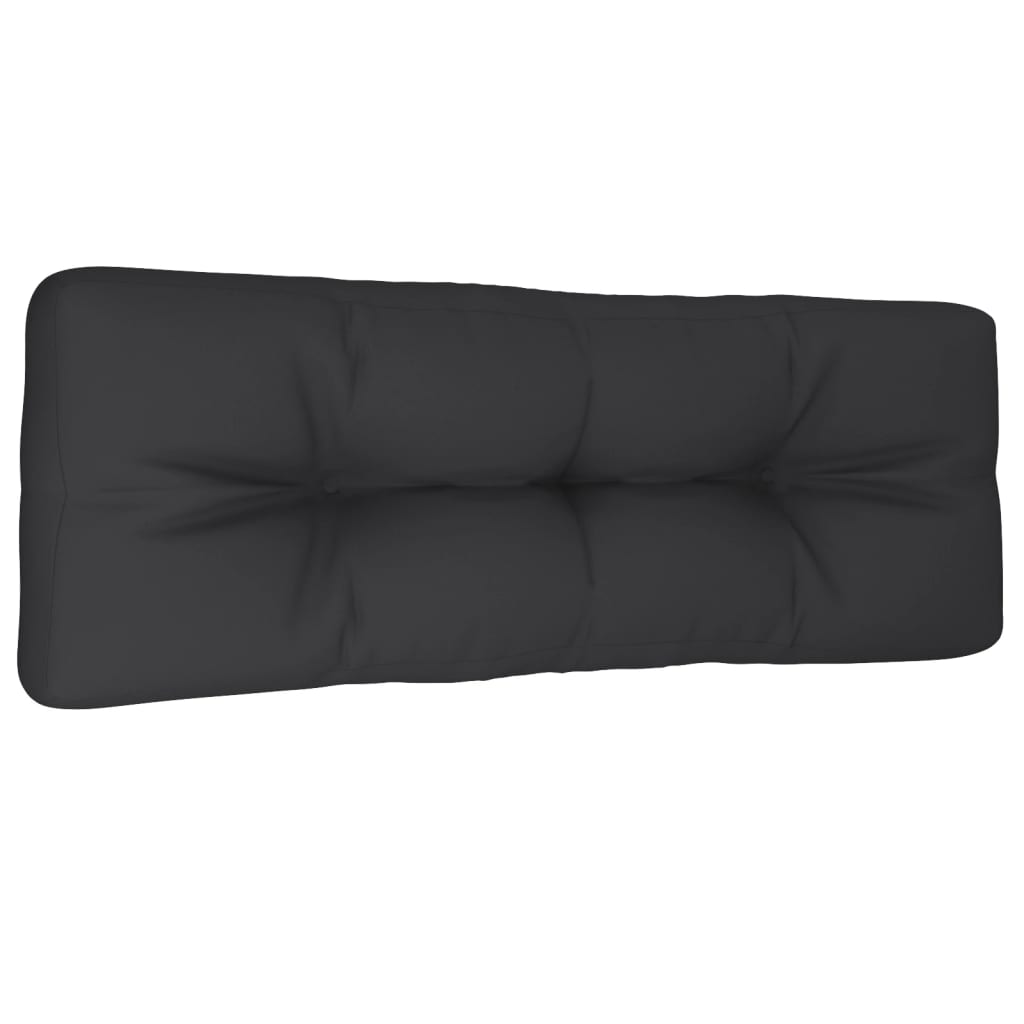 vidaXL Pallet Cushion Black 120x40x12 cm Fabric