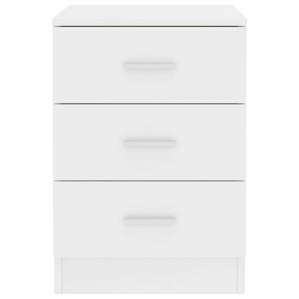 vidaXL Bedside Cabinet White 38x35x56 cm Engineered Wood