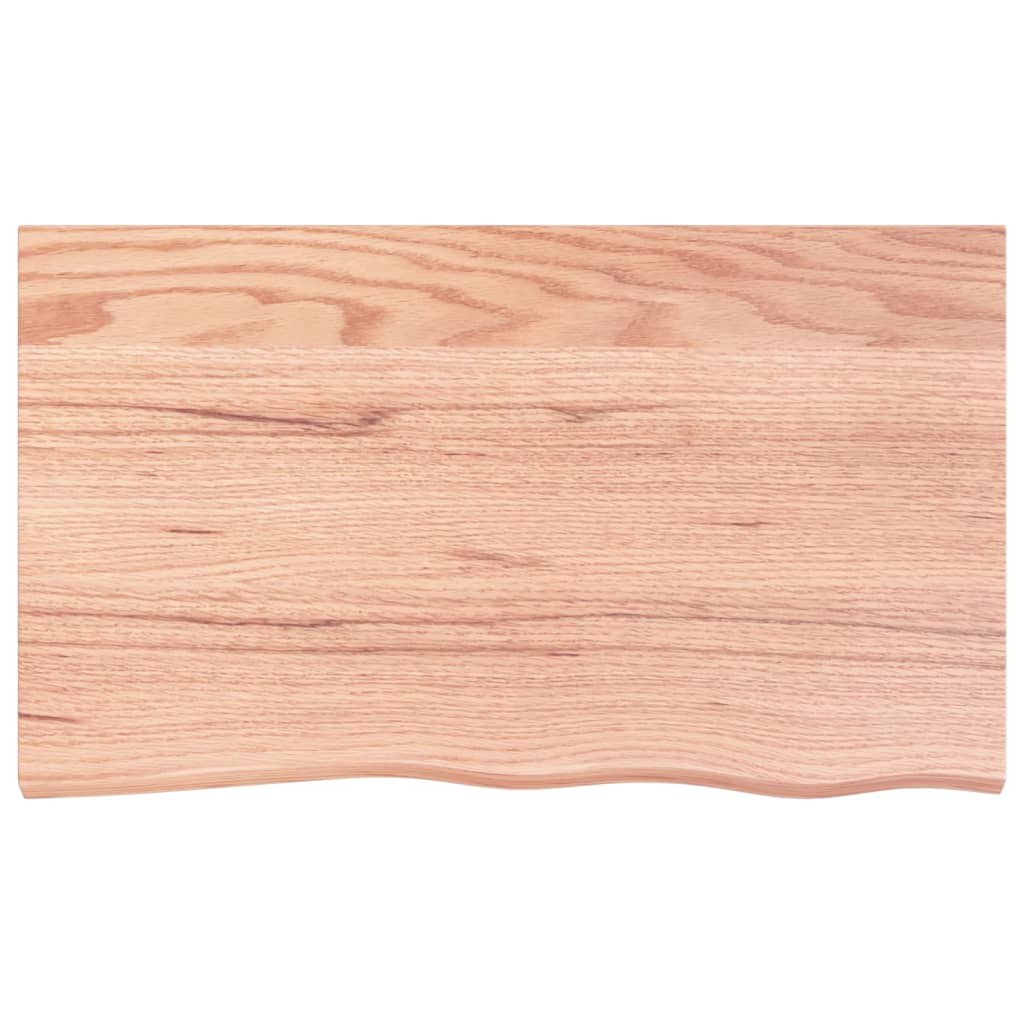 vidaXL Table Top Light Brown 100x60x2 cm Treated Solid Wood Oak
