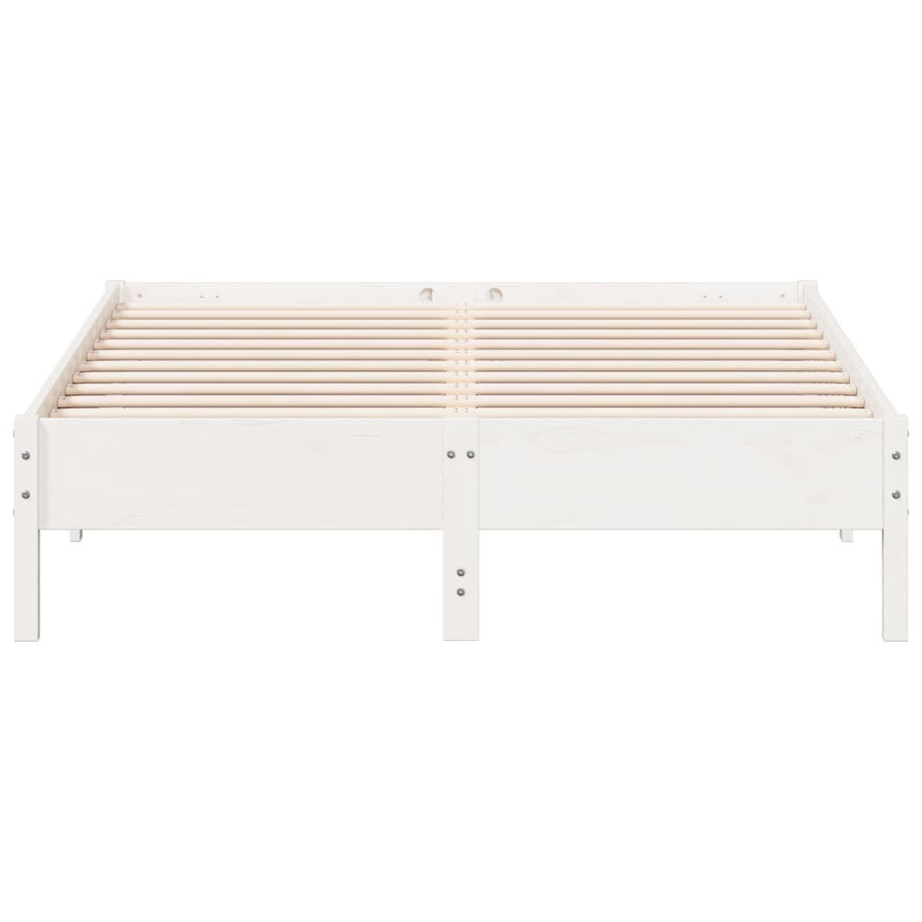 vidaXL Bed Frame without Mattress White 120x200 cm Solid Wood Pine