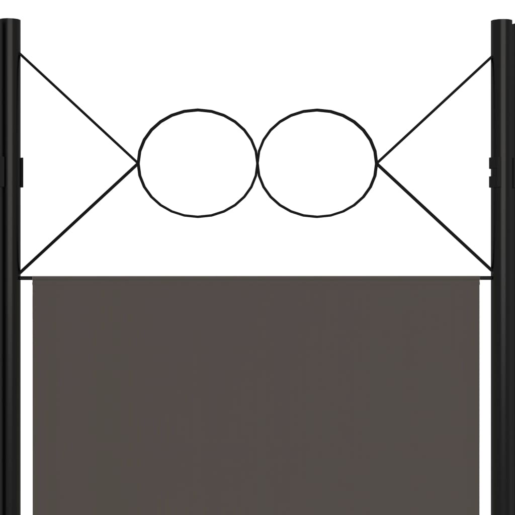 vidaXL 3-Panel Room Divider Anthracite 120x180 cm