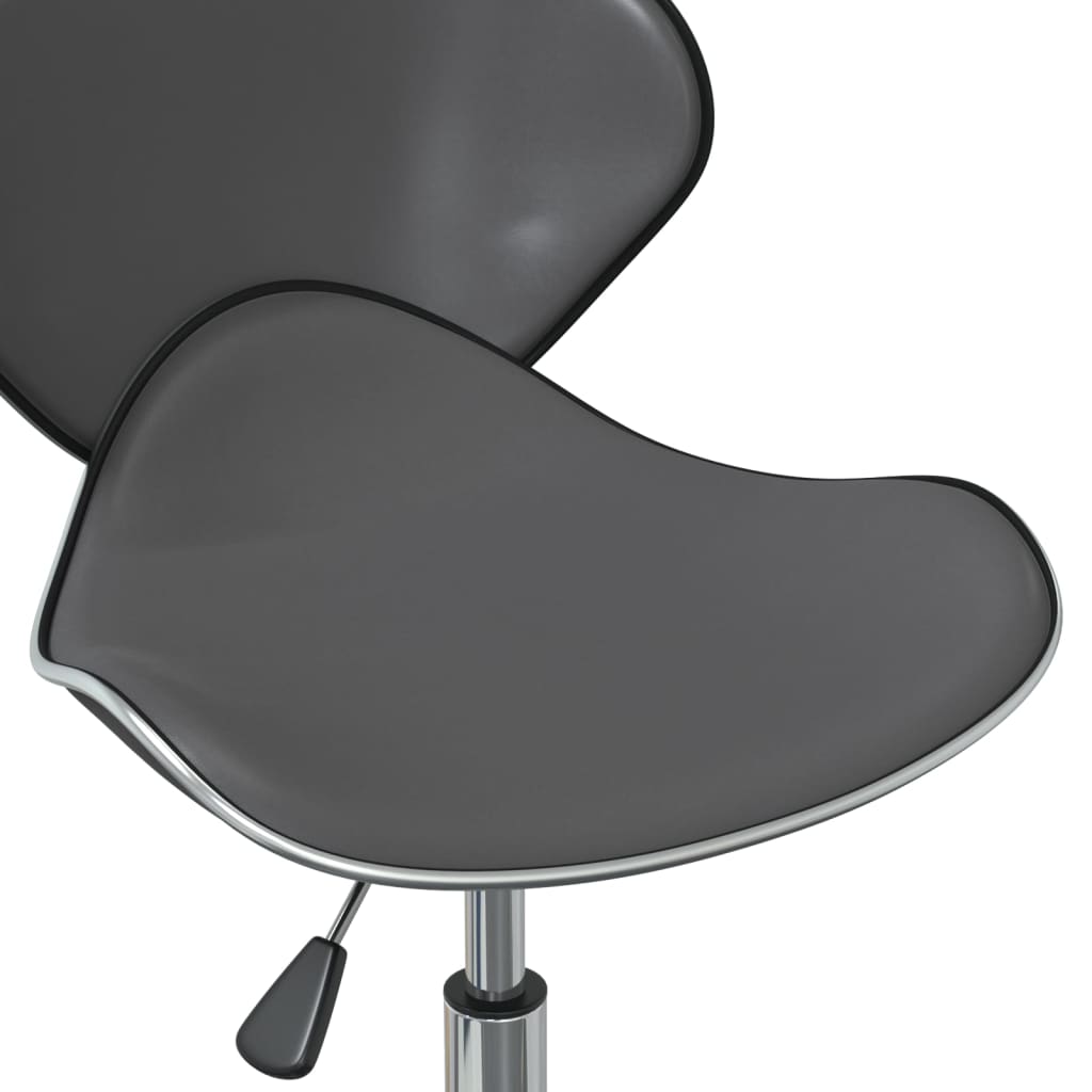 vidaXL Swivel Dining Chairs 6 pcs Grey Faux Leather