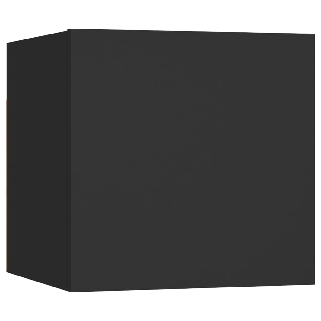 vidaXL Bedside Cabinet Black 30.5x30x30 cm Engineered Wood