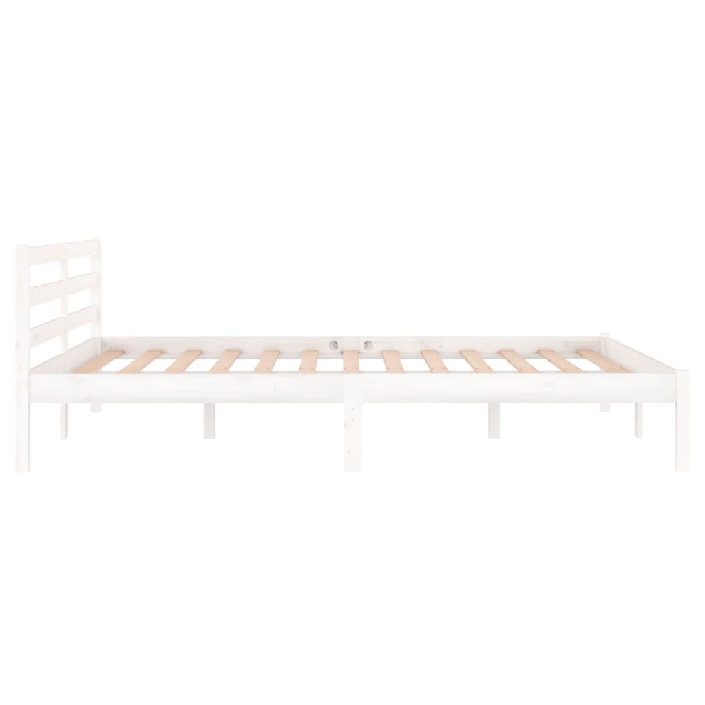 vidaXL Bed Frame without Mattress Solid Wood Pine 140x200 cm White