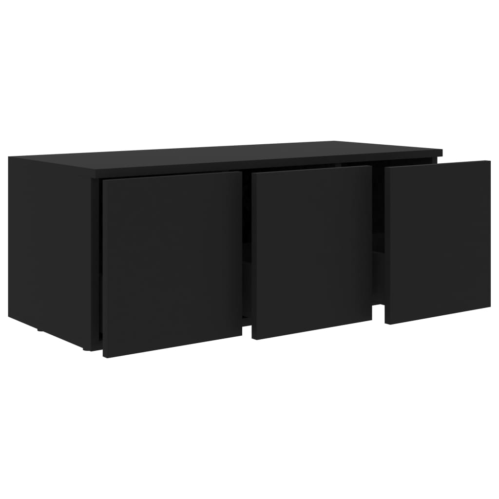 vidaXL TV Cabinet Black 80x34x30 cm Engineered Wood