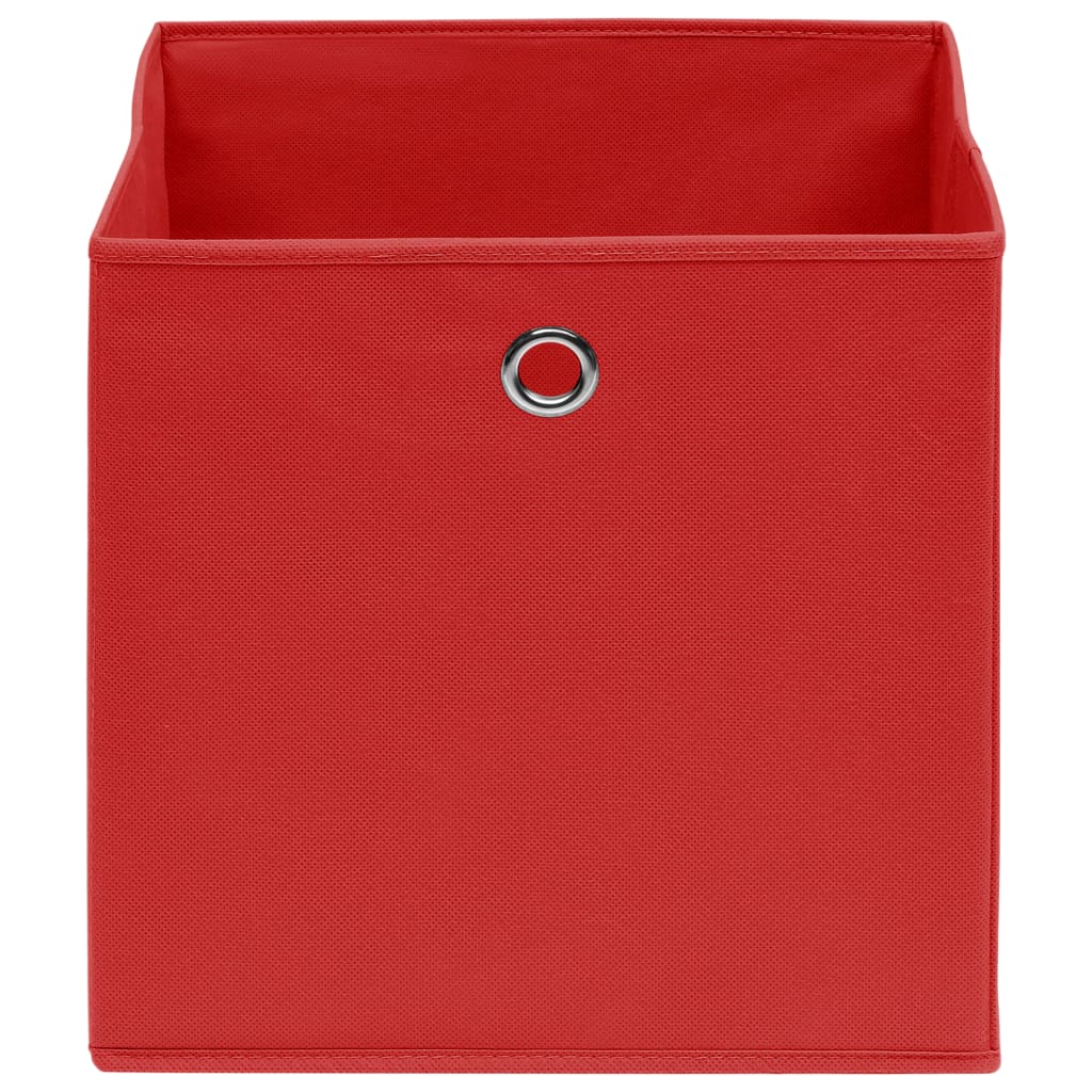 vidaXL Storage Boxes 10 pcs Red 32x32x32 cm Fabric