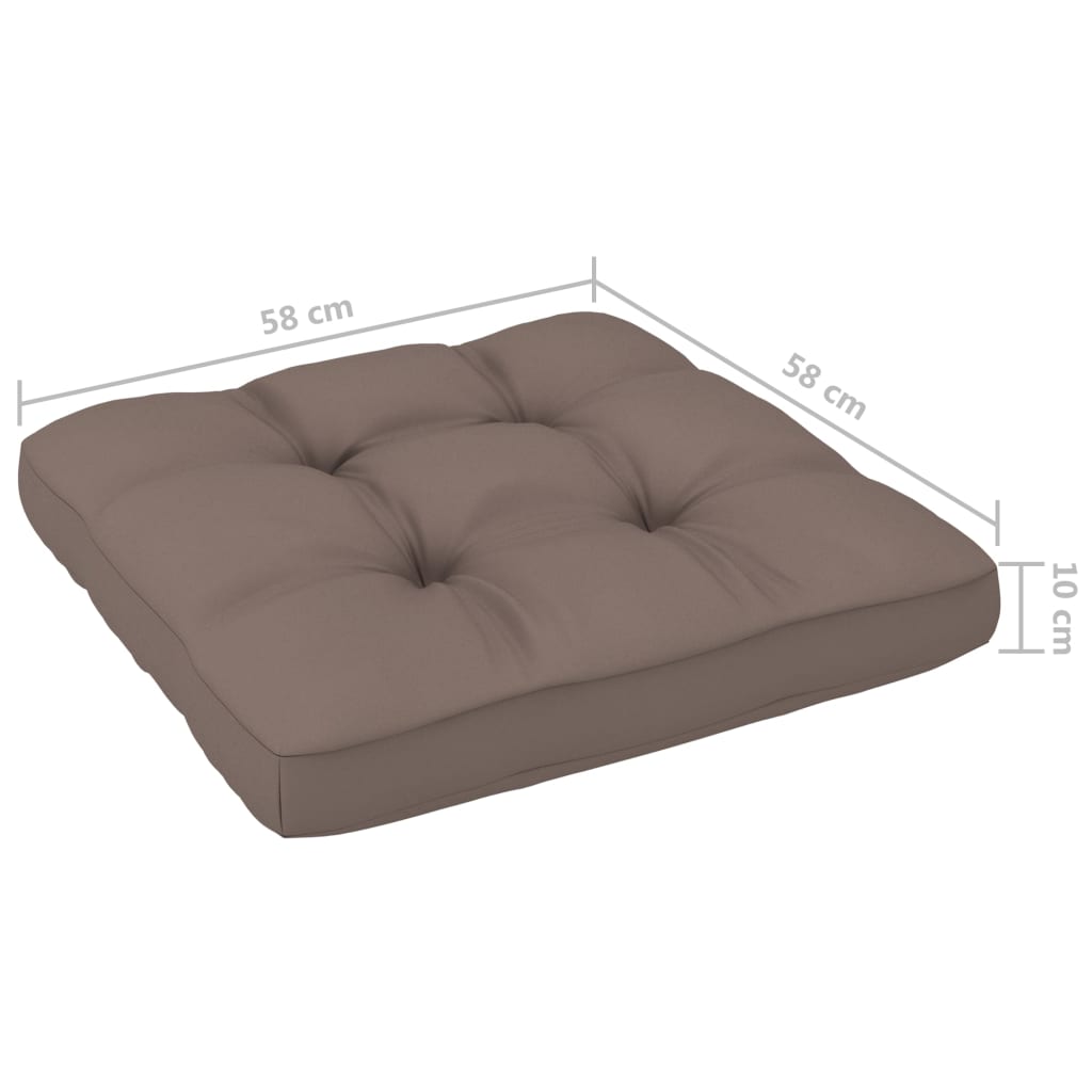 vidaXL 6 Piece Pallet Lounge Set & Cushions Grey Impregnated Pinewood