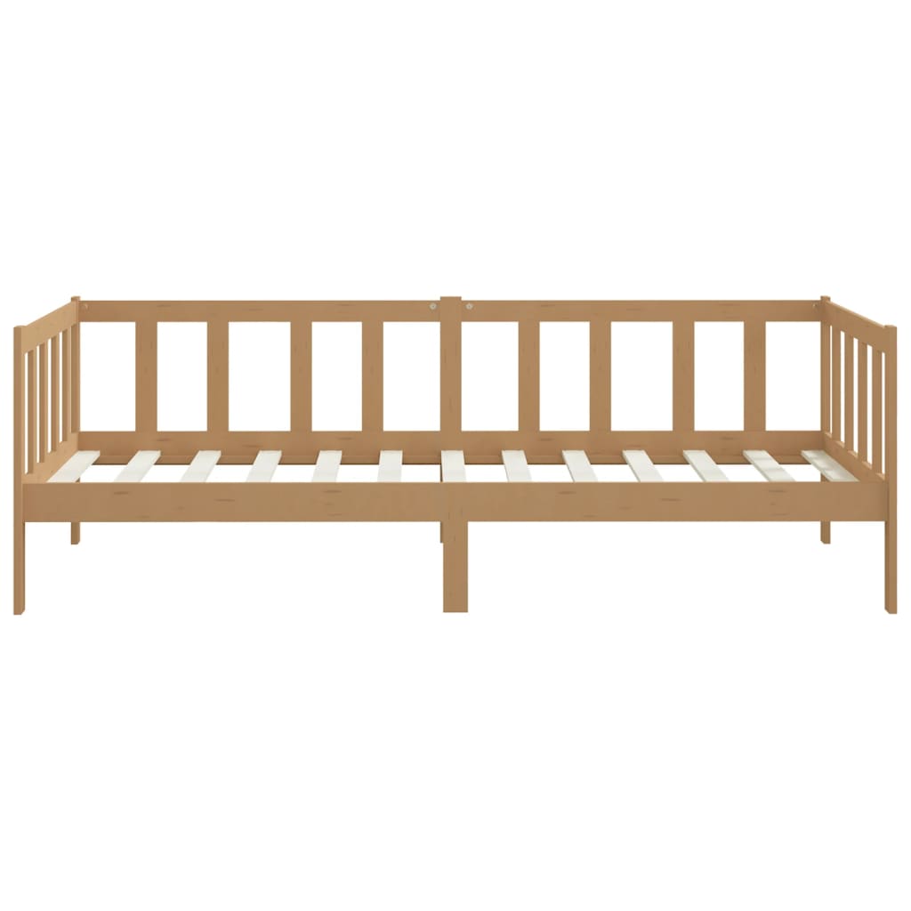 vidaXL Day Bed without Mattress Honey Brown Solid Wood Pine 90x200 cm