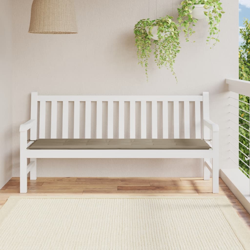 vidaXL Garden Bench Cushion Taupe 180x50x3 cm Oxford Fabric