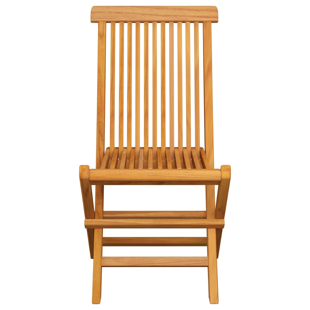 vidaXL Garden Chairs with Cream Cushions 4 pcs Solid Teak Wood