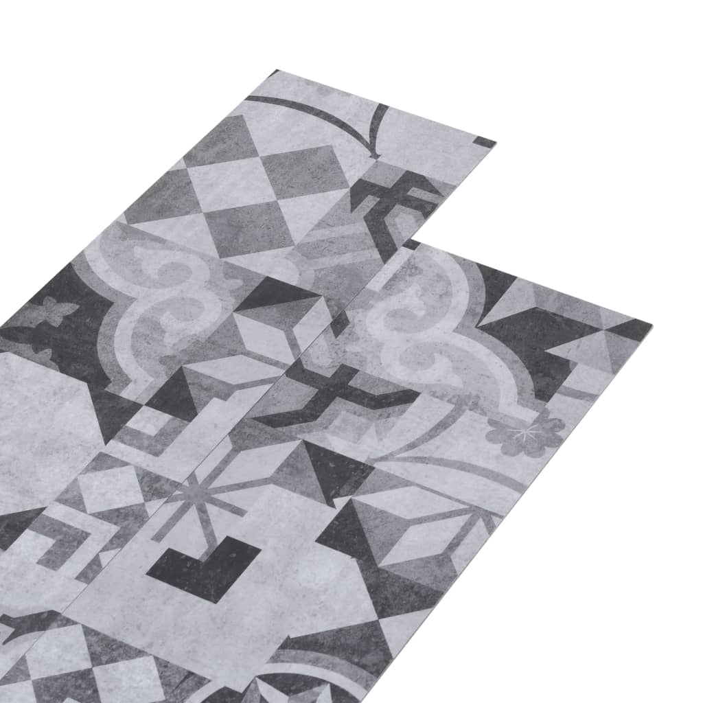 vidaXL Self-adhesive PVC Flooring Planks 5.21 m? 2 mm Grey Pattern