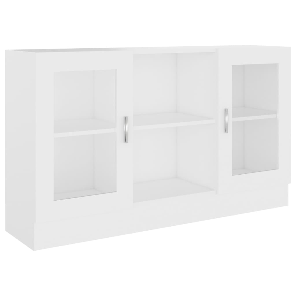 vidaXL Vitrine Cabinet White 120x30.5x70 cm Engineered Wood