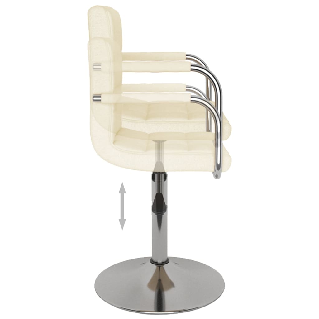 vidaXL Dining Chair Cream Fabric